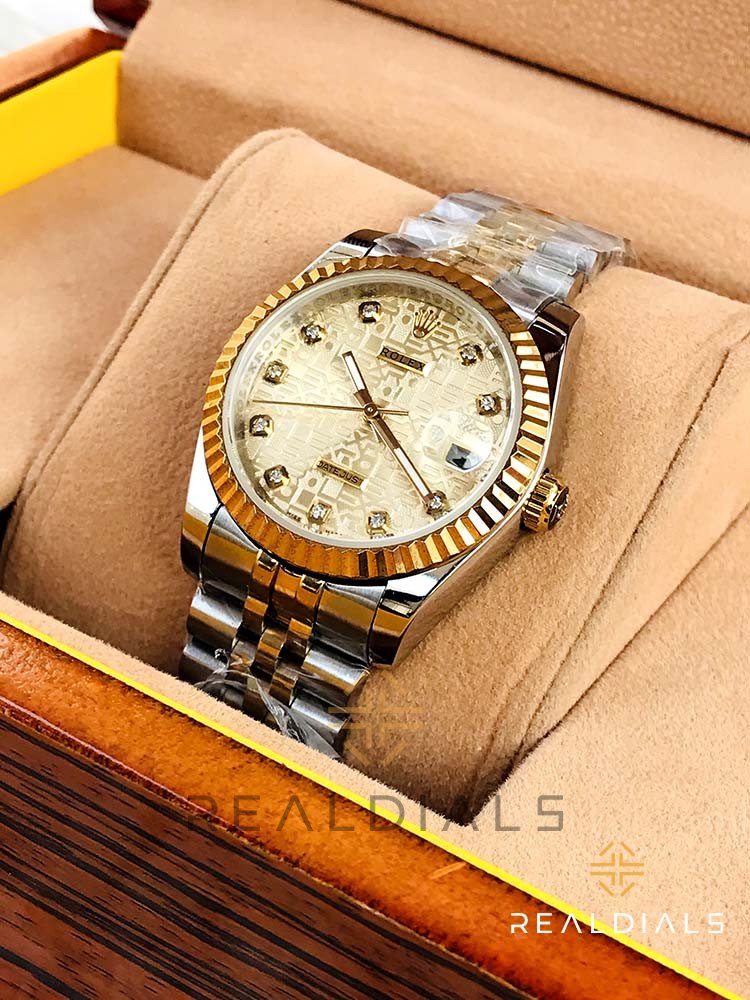 RLX Premium Quality Gold Texture Date Just