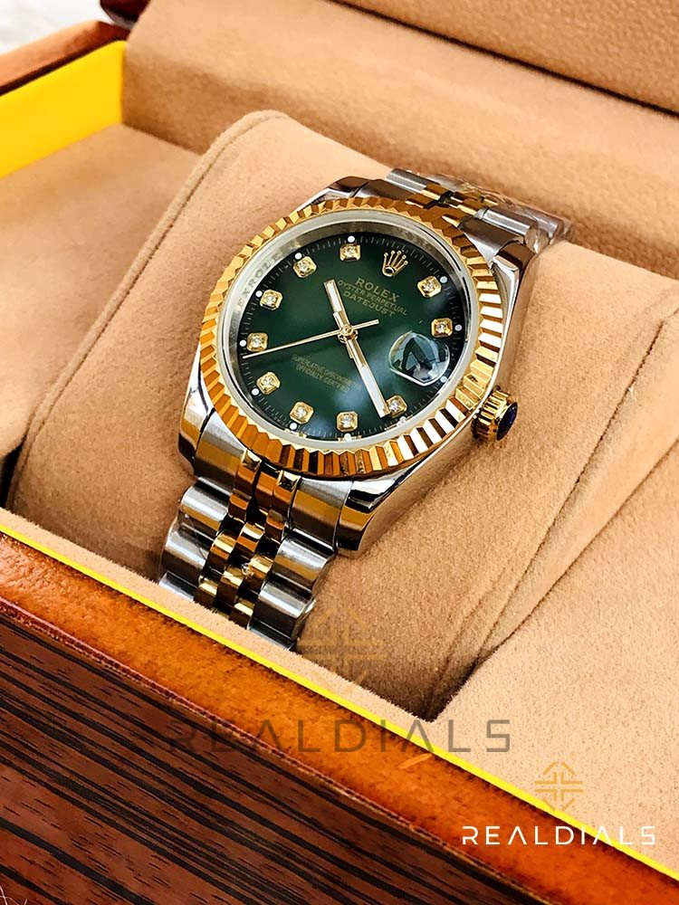 RLX Premium Quality Green Two Tone Date Just